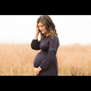 Pinkblush Dresses - Navy Long Sleeve Maternity Dress Pinkblush Dresses - Navy Long Sleeve Maternity Dress